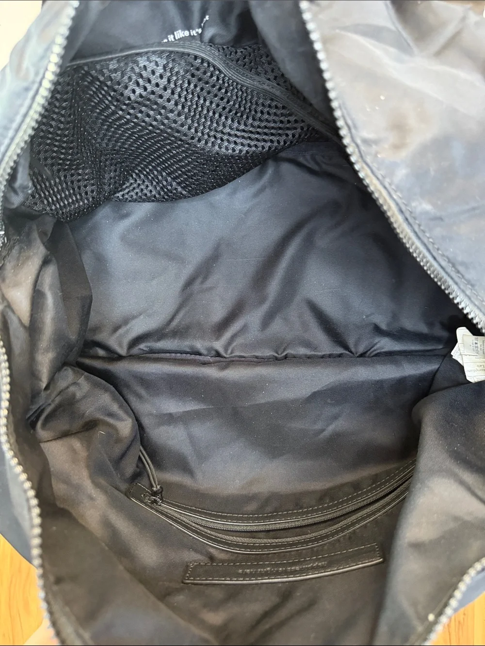 lululemon athletica Black Duffel Bag with Shoulder Strap
